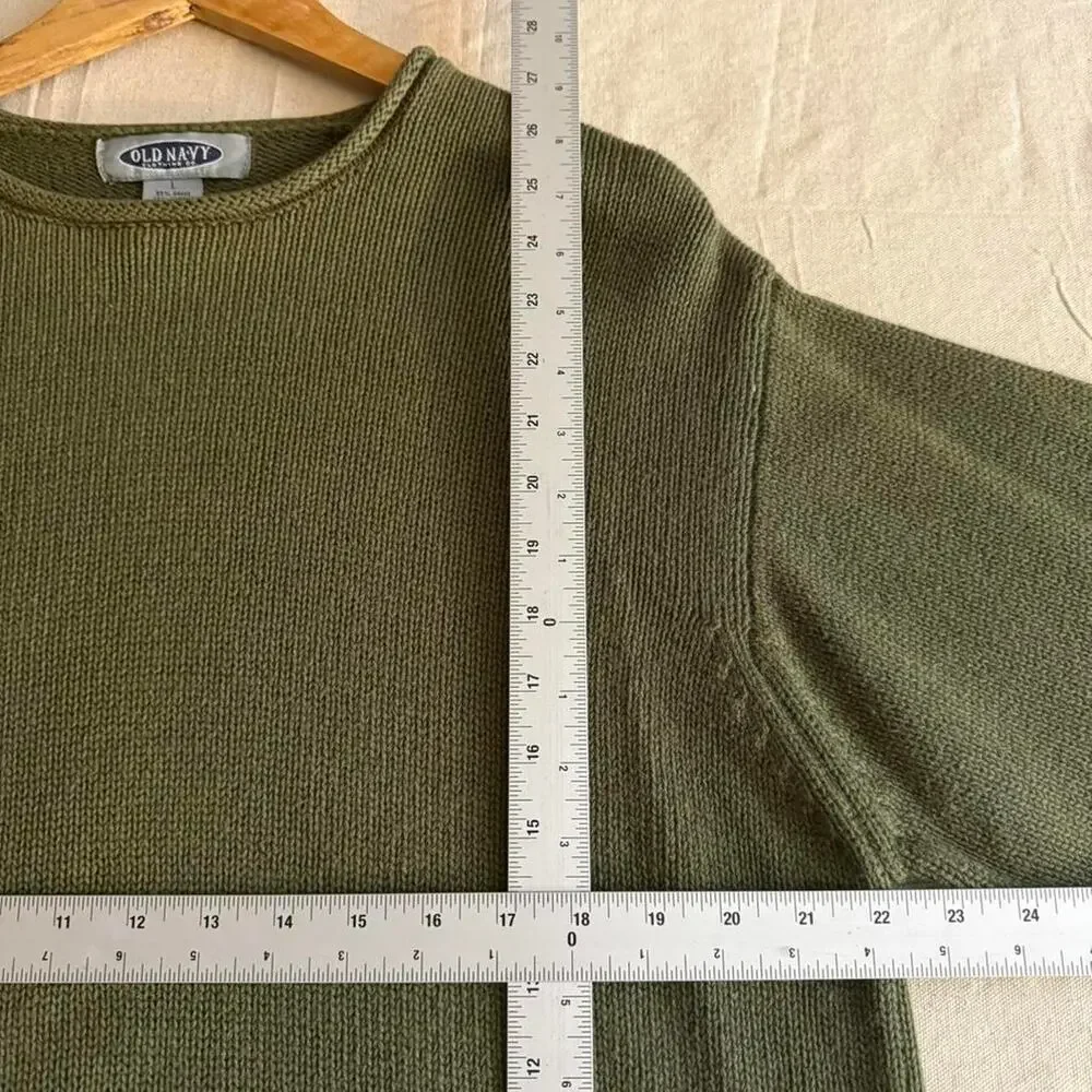 Vintage Old Navy Men's L Knit Sweater Green